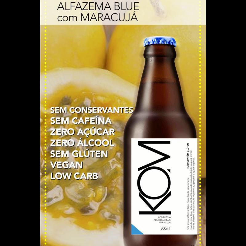 Kombucha (KOM) de Alfazema Blue com Maracujá 300 ml