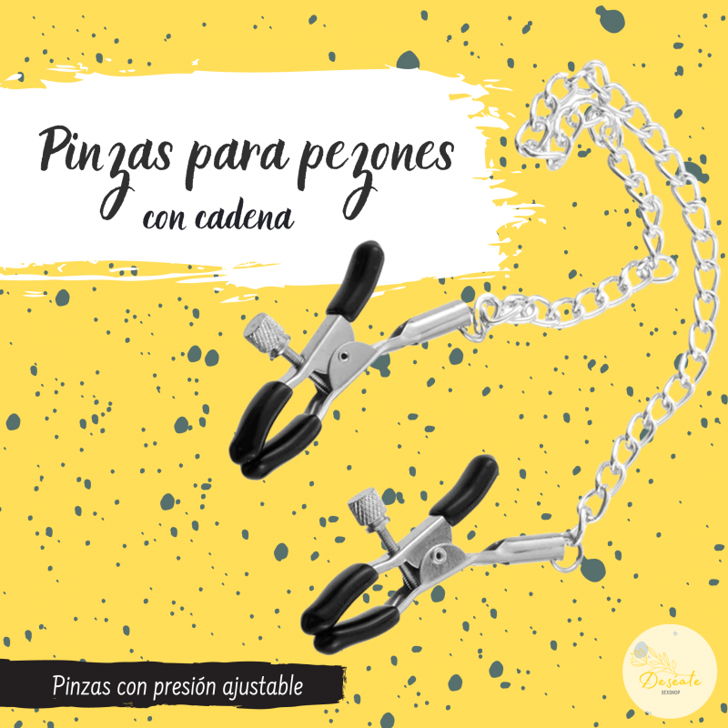 Pinzas para pezones con cadena