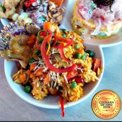 Arroz con Mariscos Ceviche Causa Acevichada