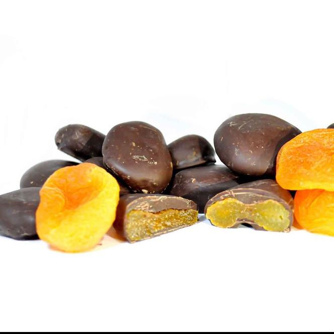 476 - Damasco com Chocolate 70% Cacau (100g)