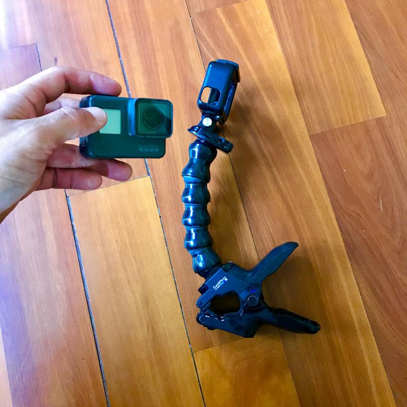 Gopro 5 + stick pinza