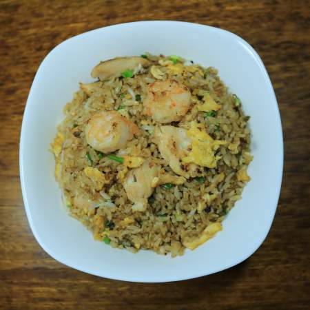Arroz con camaron y pollo personal