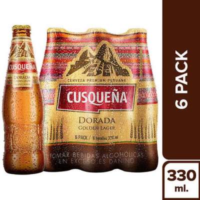 Cerveza Cusqueña Dorada Botella 6Pack 330ml
