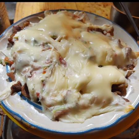 Queso fundido alpastor o arabe