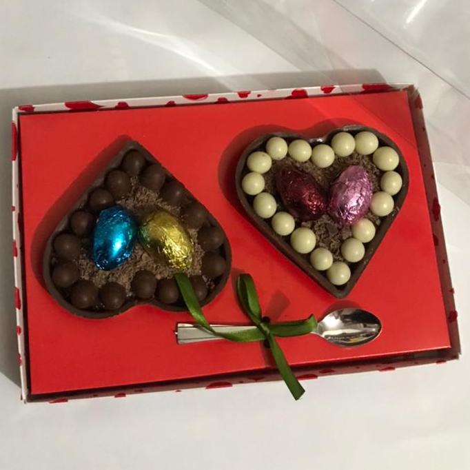 Coração de Colher Chocolate ao Leite com Brigadeiro