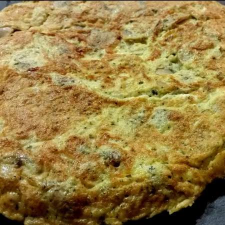 Tortilla de Vegetales con Champiñones