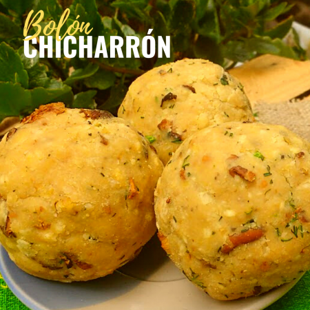Bolón de chicharrón vegetal