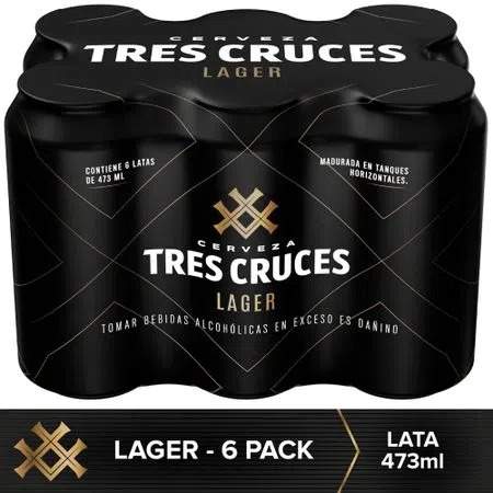 Cerveza Tres Cruces Lata 473 ml Pack 6un