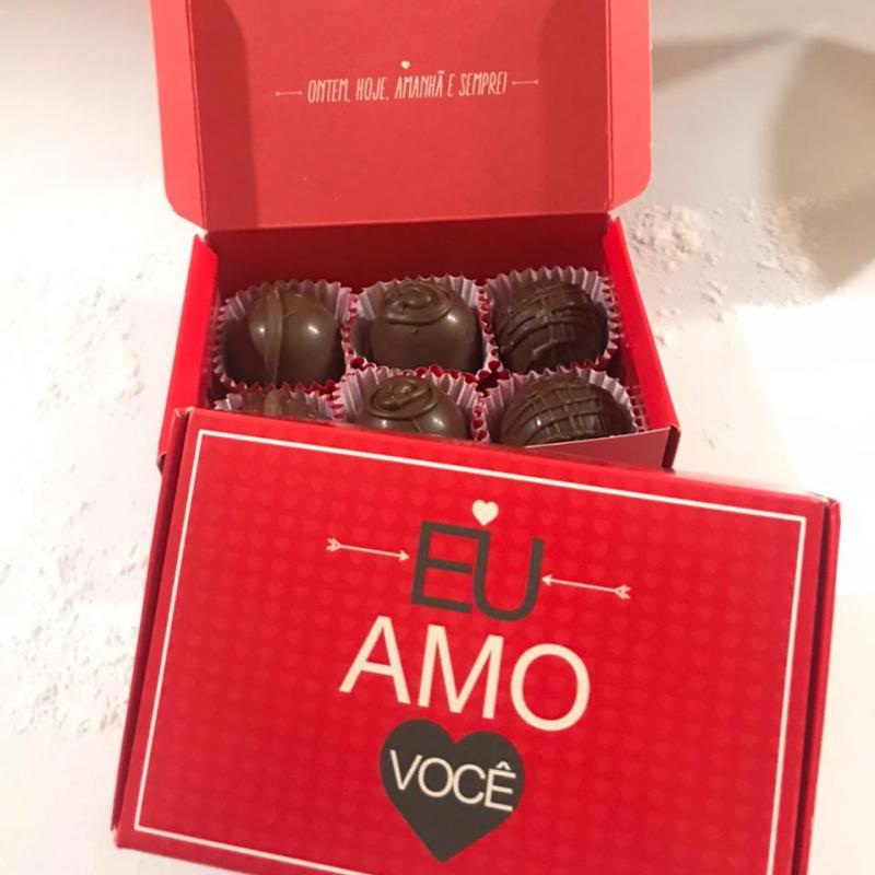Caixa de Presente com 6 trufas