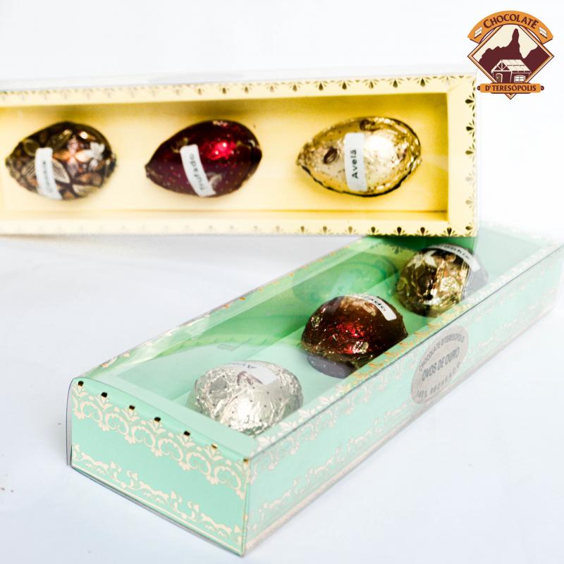 Caixa Vintage com 3 Ovos de Ouro* (40g cada)