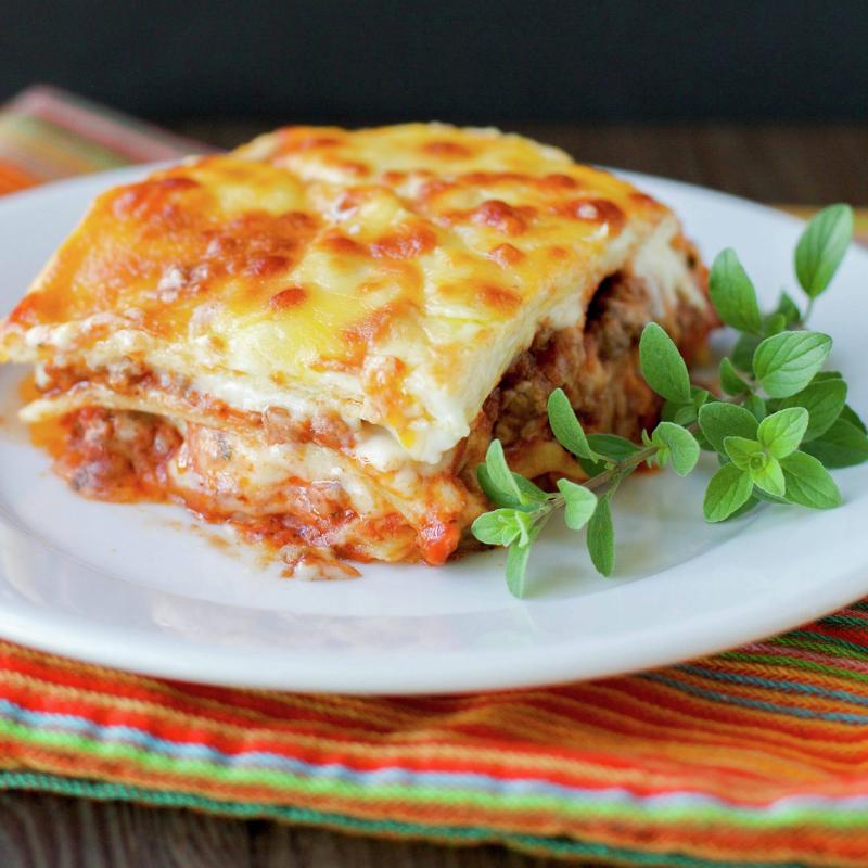 Lasagna de res