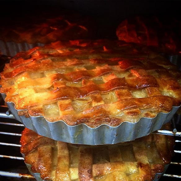 Torta de maçã verde com mel