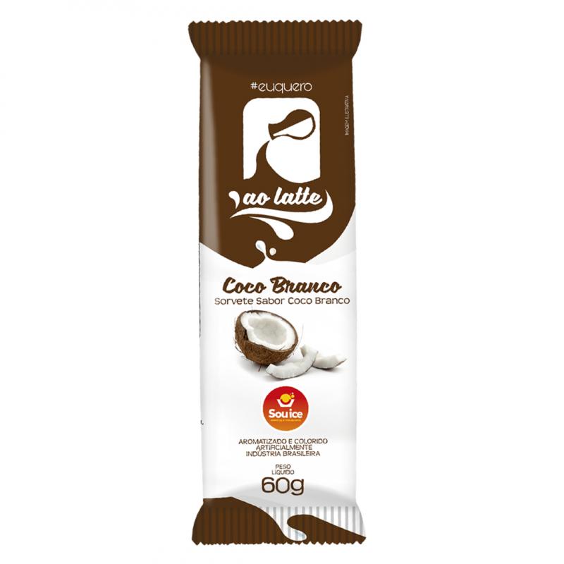 Picolé sabor Coco Branco