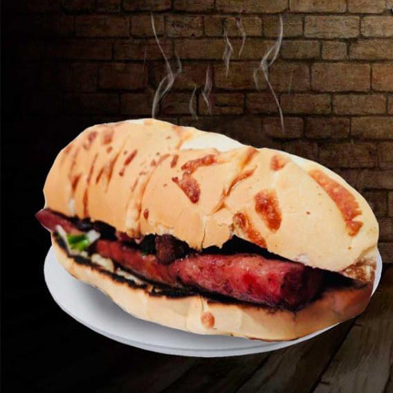 Pão com linguiça Pura