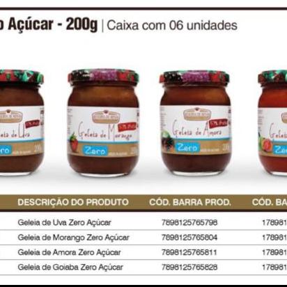 GELÉIA DE FRUTAS RESERVA ZERO 200G