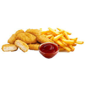 2 ordenes de NUGGETS CON PAPAS