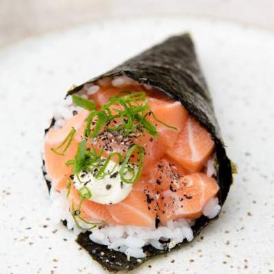 Temaki salmão Filadélfia