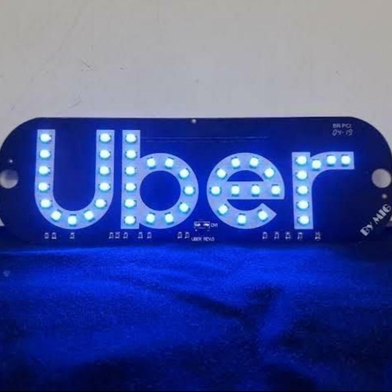 PLACA UBER AZUL COD 6001