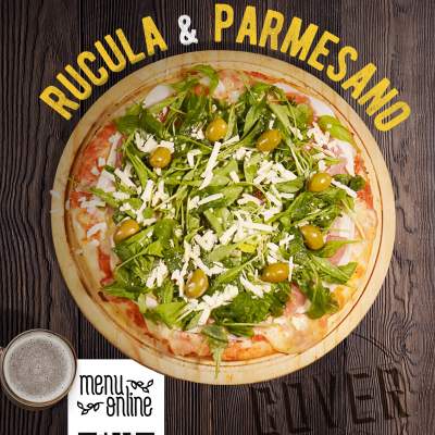 PIZZA RUCULA Y PARMESANO