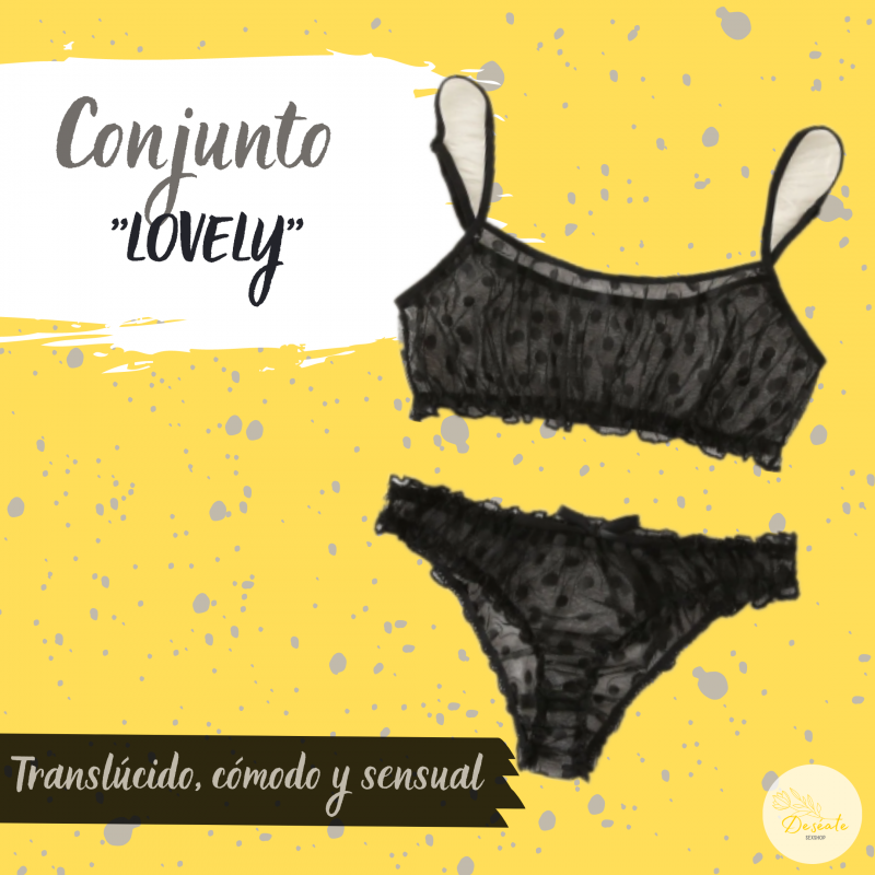 Conjunto LOVELY negro