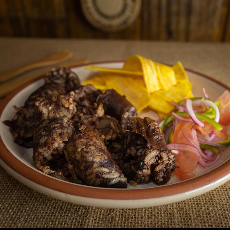 Morcilla ahumada con chifle