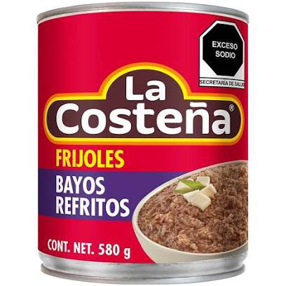 Frijoles Bayos Refritos La Costeña 580gr