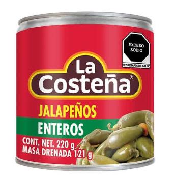 Jalapeños Enteros La Costeña 220g