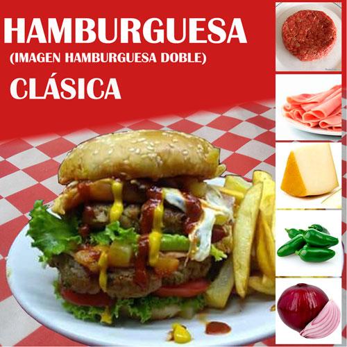 Clásica con papas a la francesa.