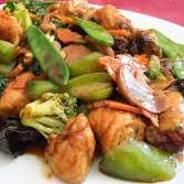 Enrollado de Pollo con Langostino