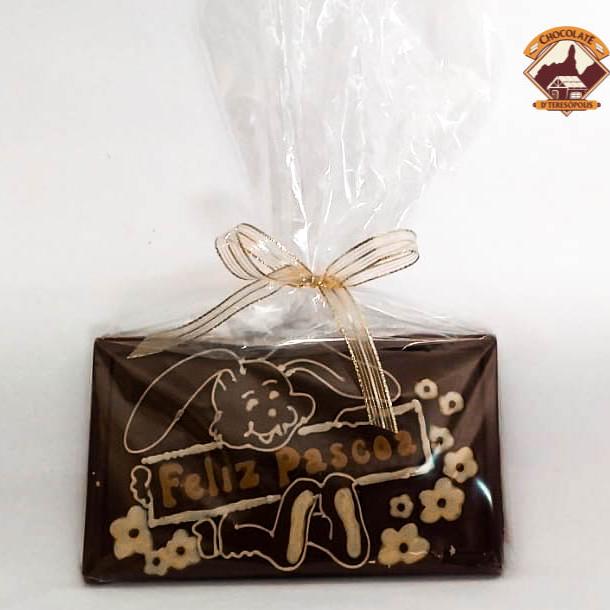 Placa Chocolate Feliz Páscoa Decorada (Fita) 150g