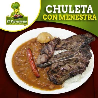 CHULETA CON MENESTRA