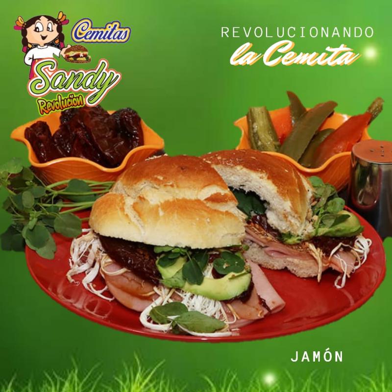 Cemita de jamón