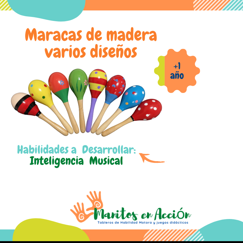 PAR DE MARACAS DE MADERA