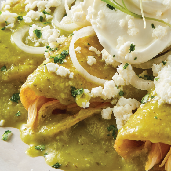Enchiladas Verdes con Pollo
