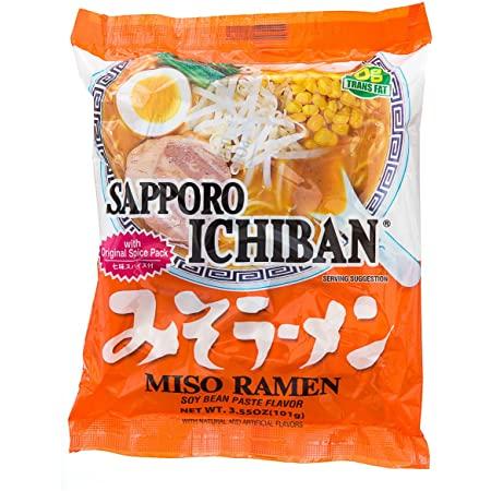SOPA MISO CON FIDEOS SAPPORO ICHIBAN SOBRE 100 G