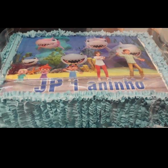 Bolo de mesa Com papel de arroz à parte
