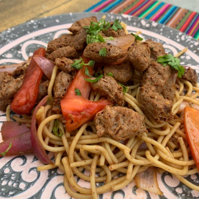 Espaguete saltado de soja
