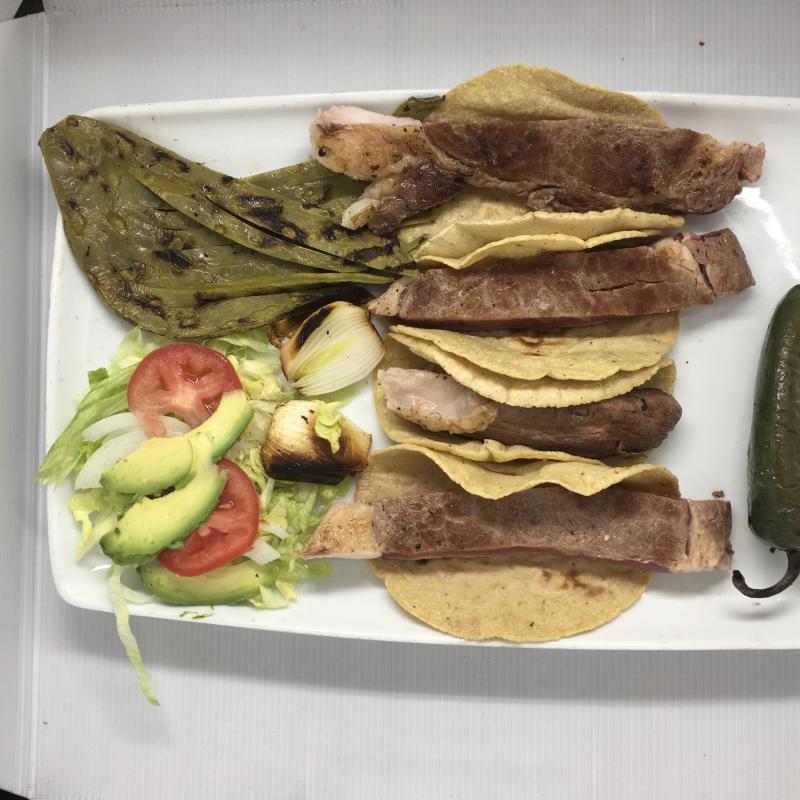 Orden de tacos de Rib Eye