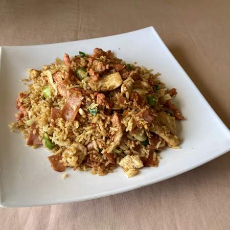 11- Arroz frito cantones con pollo jamón lechón (medio)