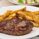 Entrecot común con guarnición