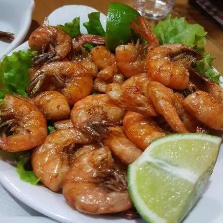 Camarão alho e óleo