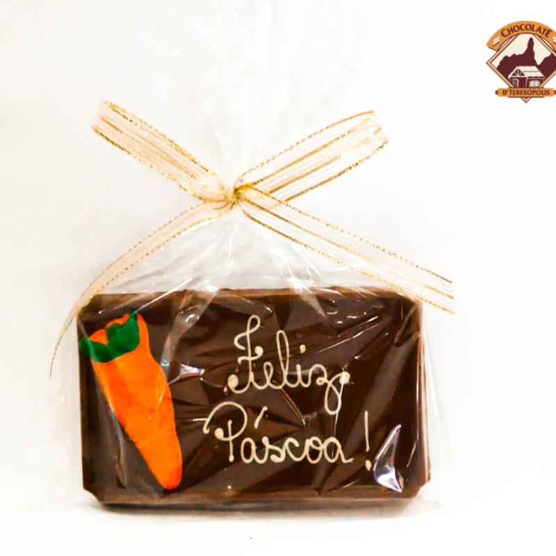 Placa Chocolate Feliz Páscoa Decorada (fita) 55g