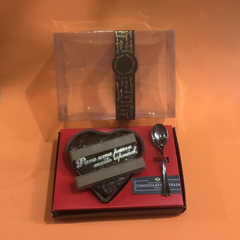 Coração de Chocolate Ornamentado KitKat na Colher 250g