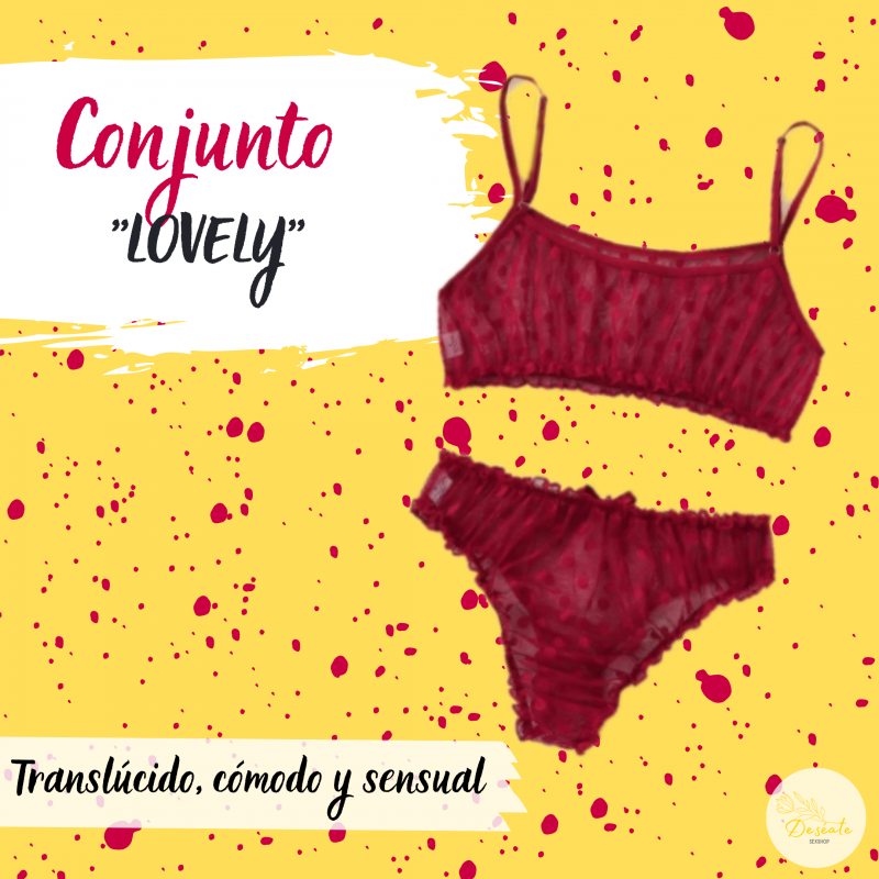 Conjunto LOVELY rojo
