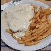 Suprema al roquefort con guarnición