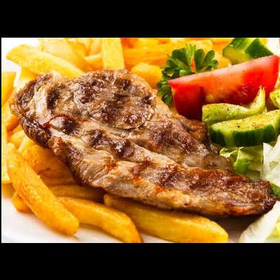 Bandeja con carne de res asada