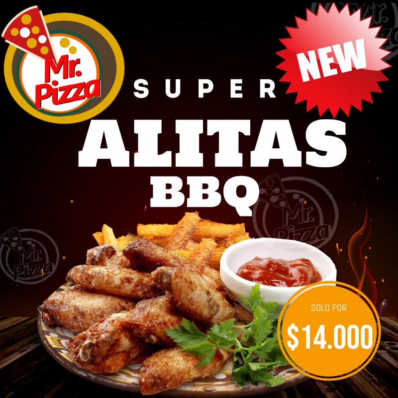 Alitas BBQ (10 Piezas)