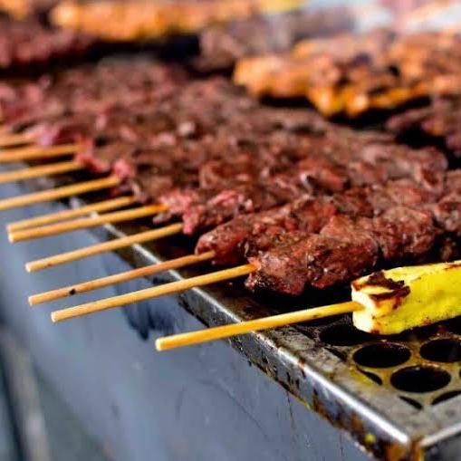 Espetinho carne com Bacon