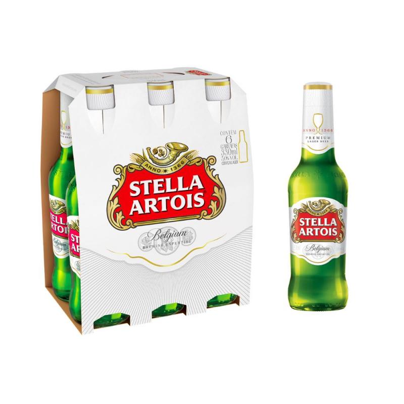 6 Stellas Artois Long Neck 275ml