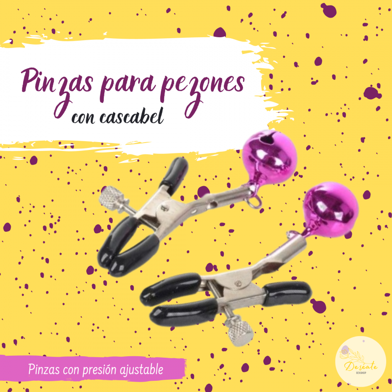 Pinzas para pezones con cascabel